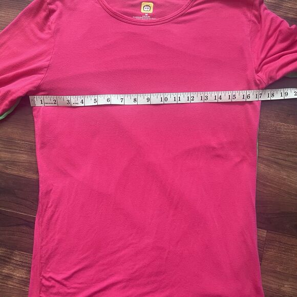 Lot of 2 Wonder Wink Under Scrub Shirts Women's M Long Sleeve Pink Green - Picture 7 of 11